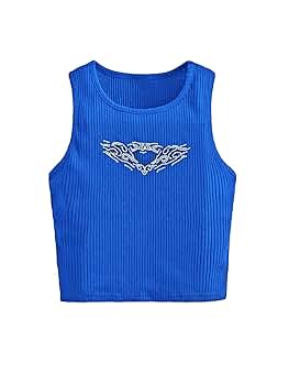 Amazon.com: SOLY HUX Girl's Y2k Tank Top Sleeveless Heart